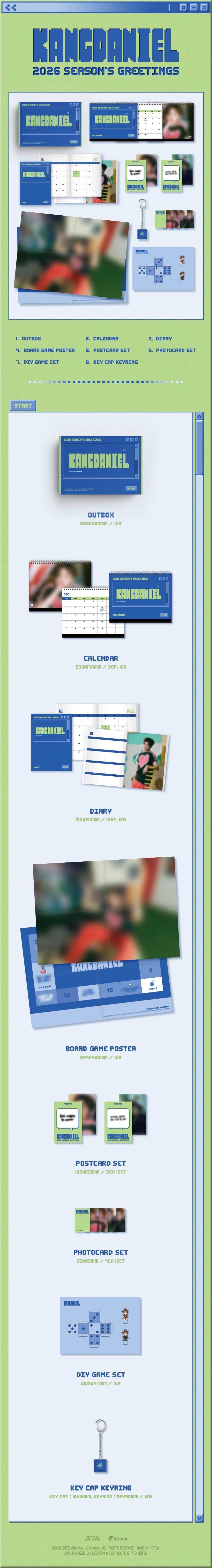 **KANGDANIEL 2026 Season's Greetings** — authentic K-POP merch sold by BYIT KPOP, fast worldwide shipping - 100% authentic KPOP Goods by **BYIT KPOP** (Lightstick, Album, Keyring, Photo Card, MD, Figure etc KPOP Merch) - Worldwide shipping, Safe and Fast delivery guaranteed (официальный лайтстик, фанлайт, кей-поп мерч) — authentic K-POP goods (официальный мерч) sold by BYIT KPOP, worldwide shipping (доставка по всему миру)